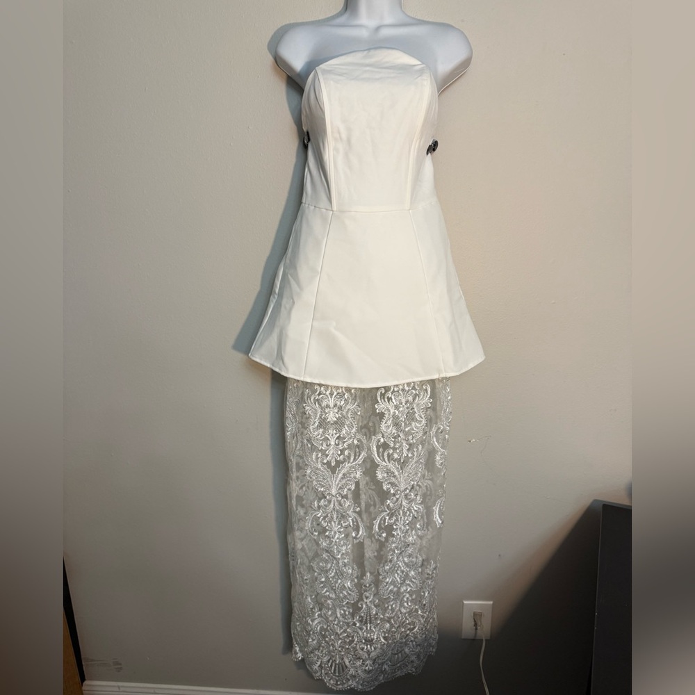 NWT Fashion Nova White Strapless Dress